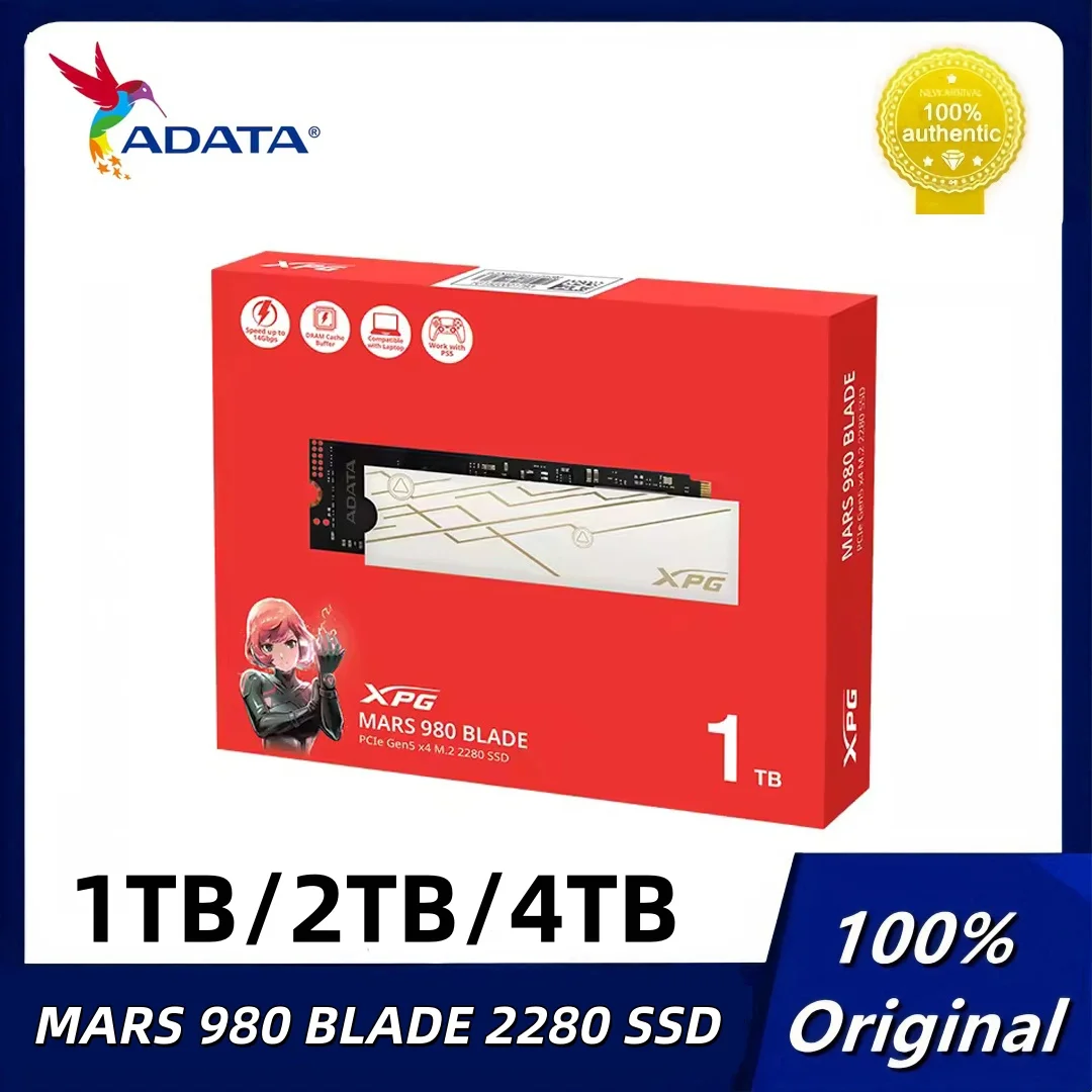 

Brand New ADATA XPG MARS 980 BLADE BLADE 4TB 2TB 1TB Gen5 x4 M.2 2280 Solid State Drive SSD Max 14000Mb/s For PC PS5 SSD