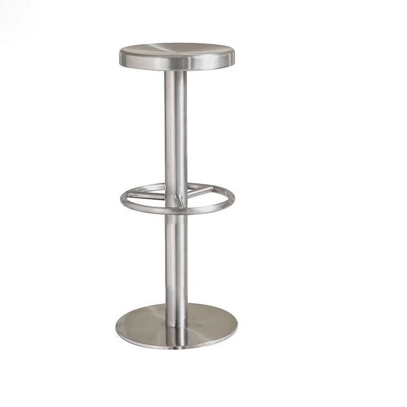 

Industrial style bar lifting round bar stool, stainless steel bar stool, coffee shop front desk rotatable high stool round stool