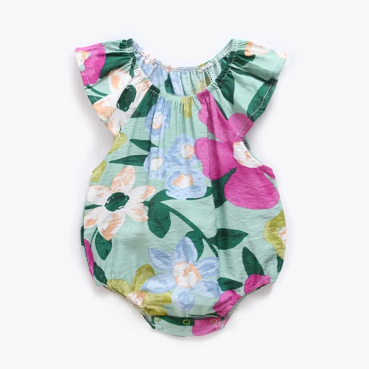 Flower Baby Bodysuits Summer Cotton Baby Girls Clothes Sleeveless Infant Bodysuits Cute