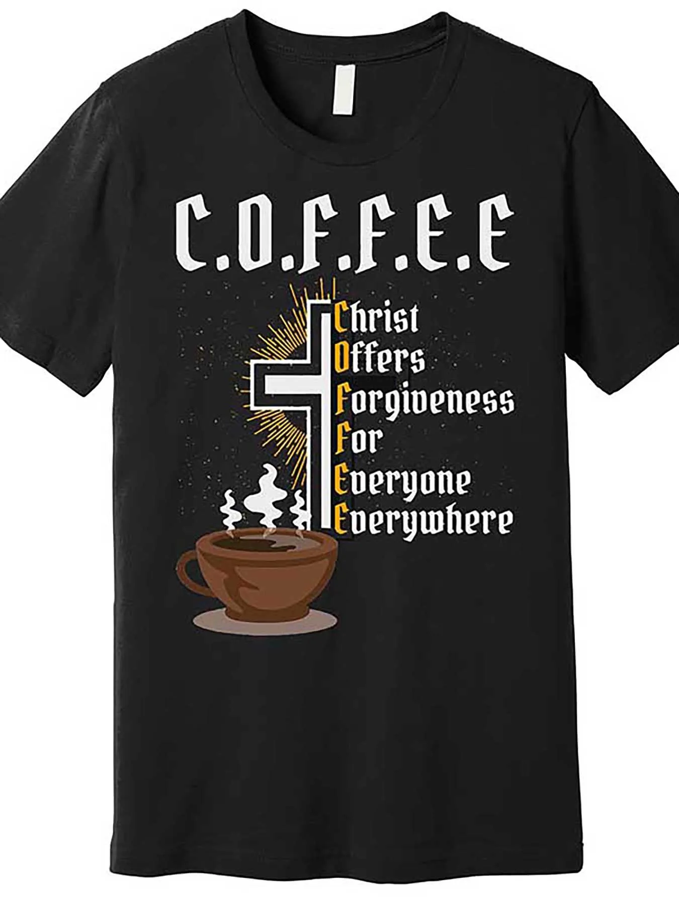 

Men's Pattern T Shirt Design Funny Coffee Short Sleeved Casual Pure Cotton Plus Size Top Moisture Wicking Breathable T Shirt