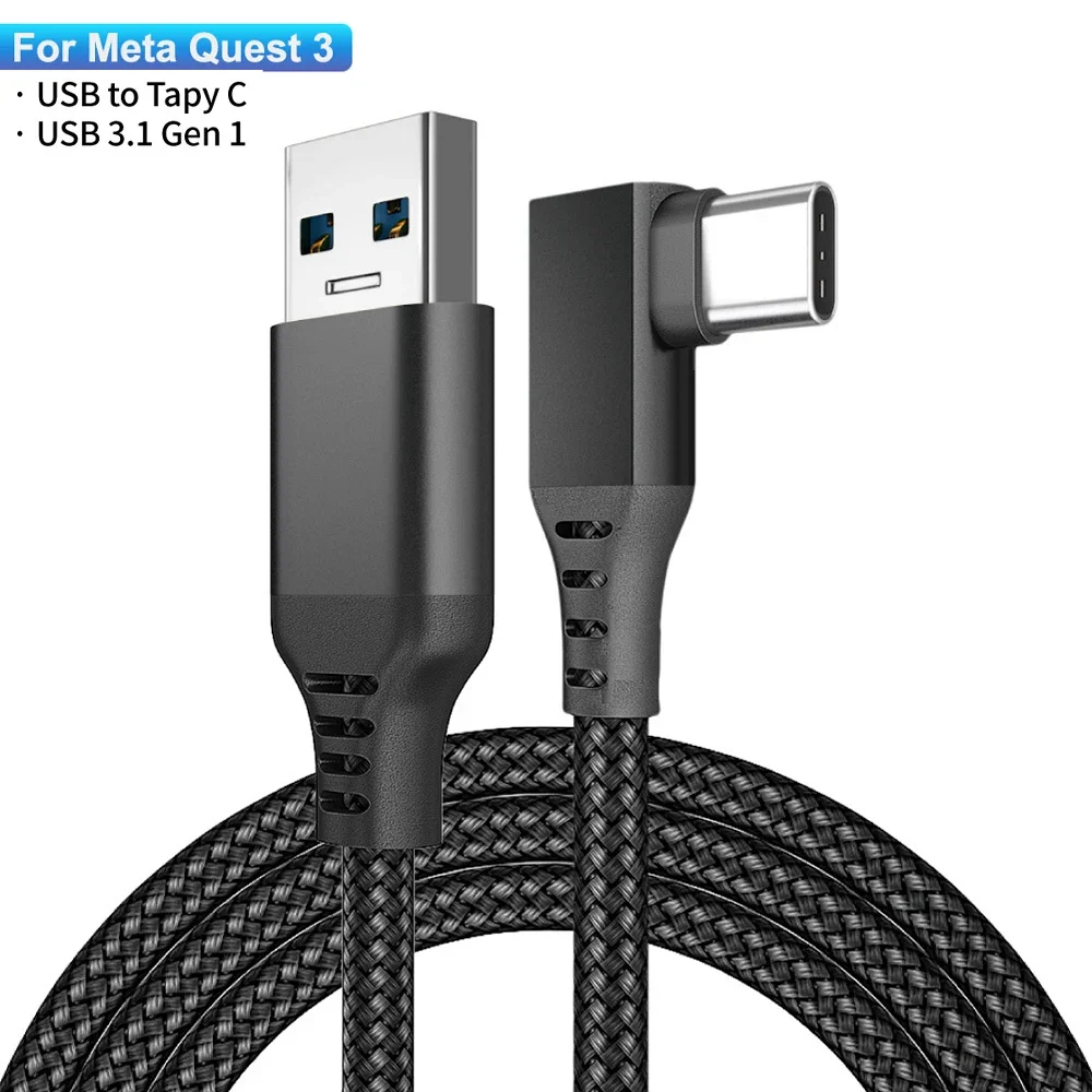 Link Cable 16 FT For Meta/Oculus Quest 3 Quest2  VR Headset Accessories and PC/Steam VR, USB C 3.0 High Speed  PC Data Transfer