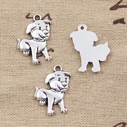 12pcs Charms Lovely Dog 21x16mm Antique Silver Color Pendants Making DIY Handmade Tibetan Finding Jewelry