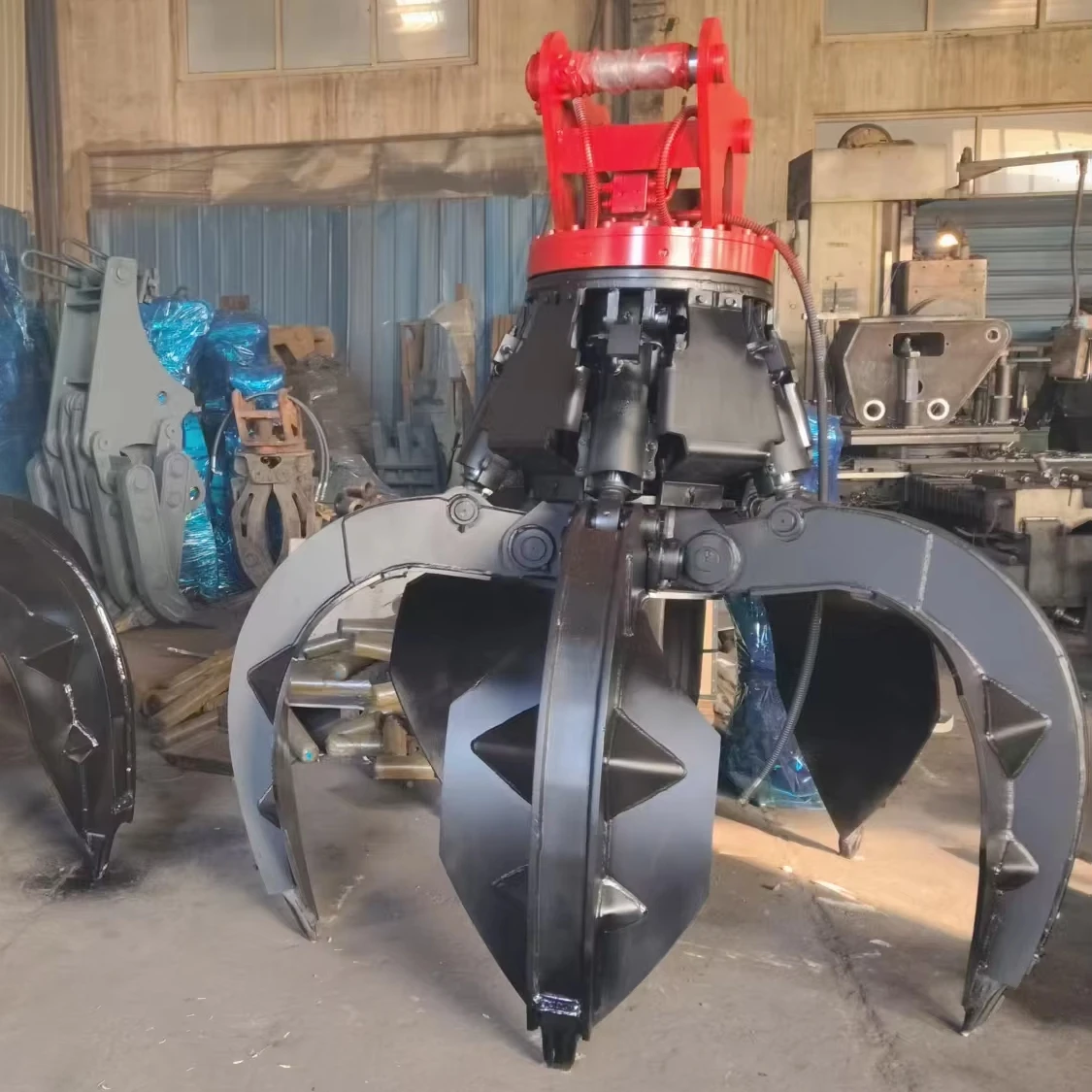 Factory Direct Excavator Hydraulic Rotating Grab NM400 Steel Bucket Grapple With Gear And Motor For 2-40t Excavators