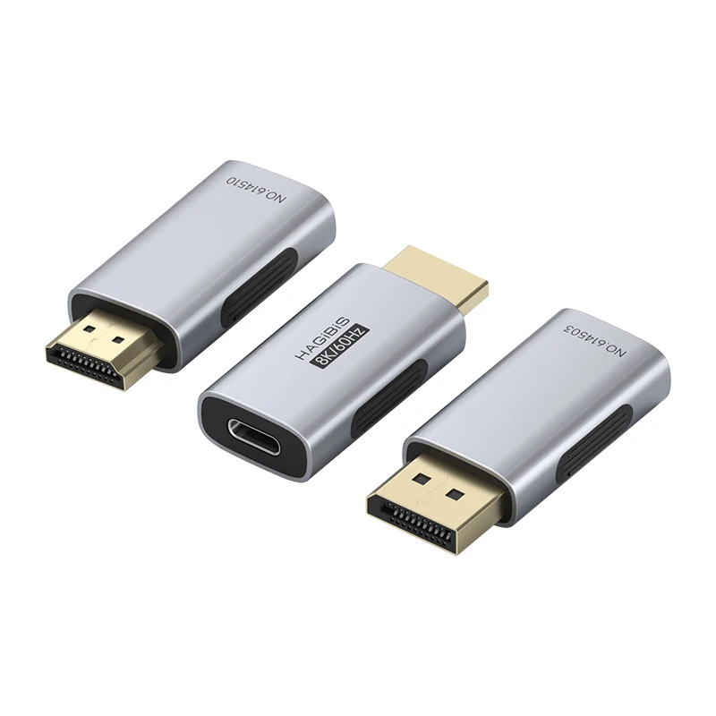 Adapter Hagibis USB-C żeński na HDMI/DisplayPort męski, do laptopów i zewnętrznych monitorów, 8K60Hz, złącze Type-C na HDMI/DP, konwerter. — zdjęcie produktu 6