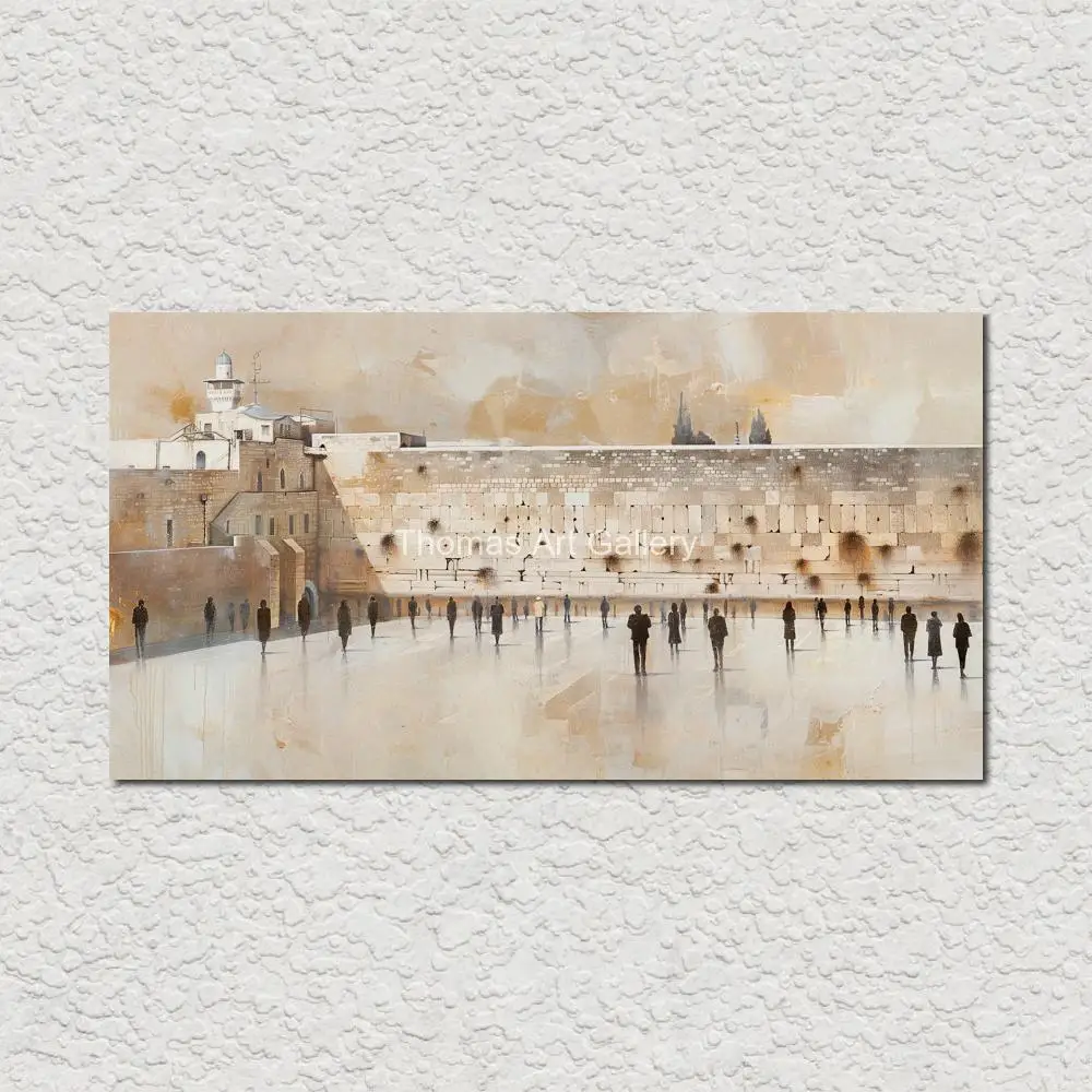 

Jewish Jerusalem Canvas Print Western Wailing Wall Modern Painting Landscape Hd Printed Posters Pictures for Dining Room Decor