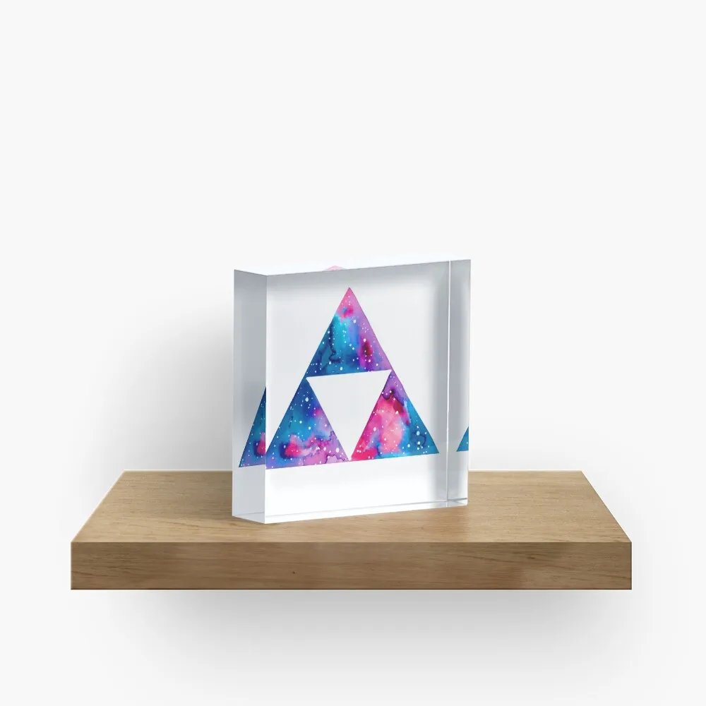 Galaxy Triforce  Acrylic Block Decoration Cute Decor Fashionable Wedding Bedroom Photos Pad Room Home Transparent Funny Board