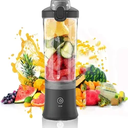 New Portable Blender 600ML Electric Juicer Fruit Mixers 4000mAh USB Rejected Smoothie Mini Blender Personal Juicer colorf