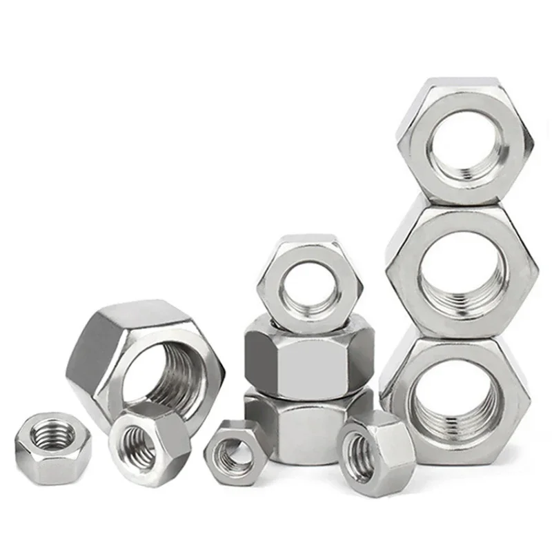 

M1 M1.2 M1.4 M1.6 M2 M2.5 M3 M3.5 M4 M5 M6 M8 M10 M12 M16 M20 M24 DIN934 304 Stainless Steel Black Carbon Steel Hex Hexagon Nut