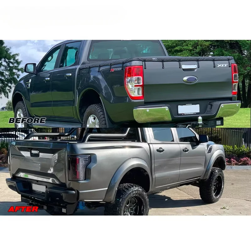 For-d Ranger T6/T7/T8 تحويل إلى طقم هيكل رابتور F150 القديم إلى شاحنة 4x4 جديدة على الطرق الوعرة