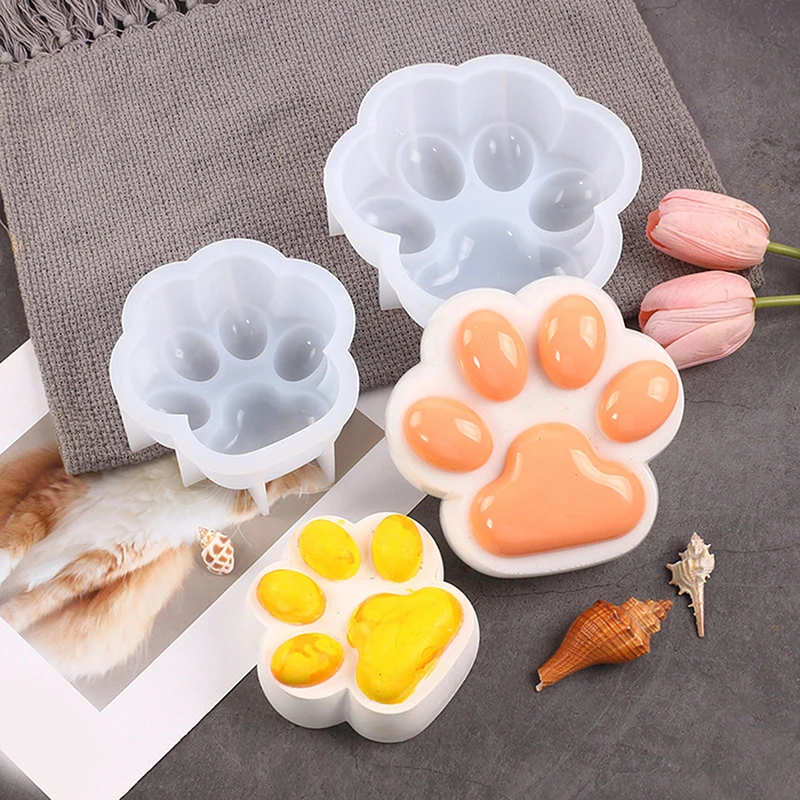 Cat Paw Jar Clay Silicone Molds DIY Handmade Home Storage Box Gypsum Plaster Resin Mold Candle Jewelry Organizer Making Mould