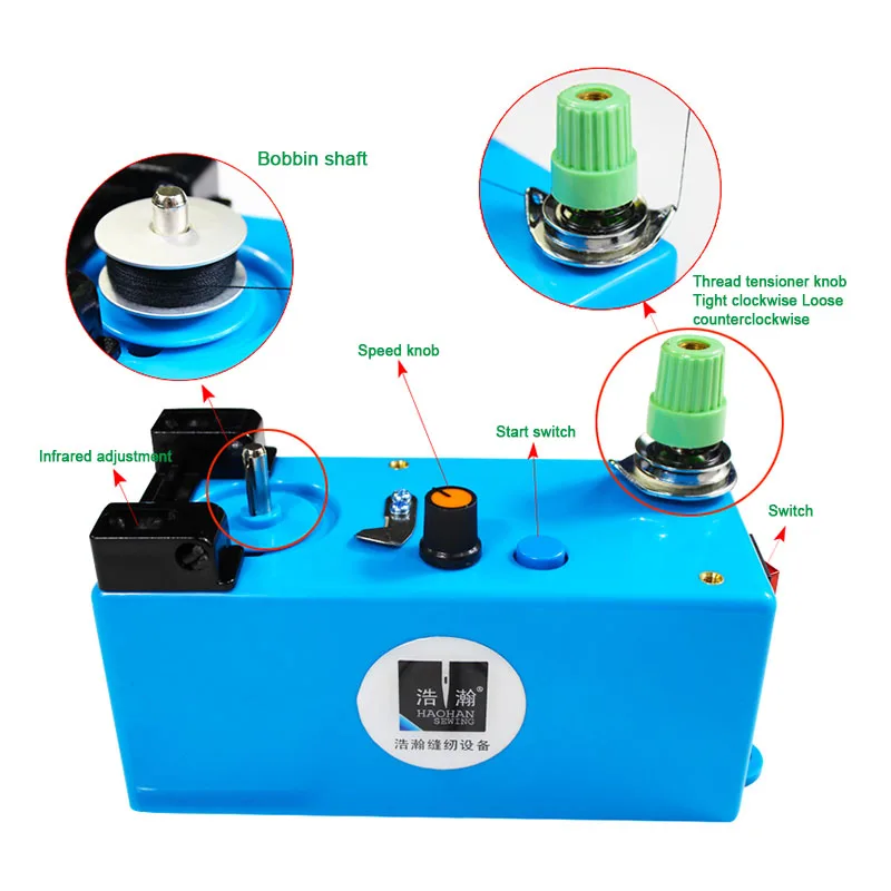 Regulowana prędkość maszyna do szycia nawijarka YC-16 szpulka elektroniczna nawijarka z podstawą nici hafciarka z dolnym gwintem