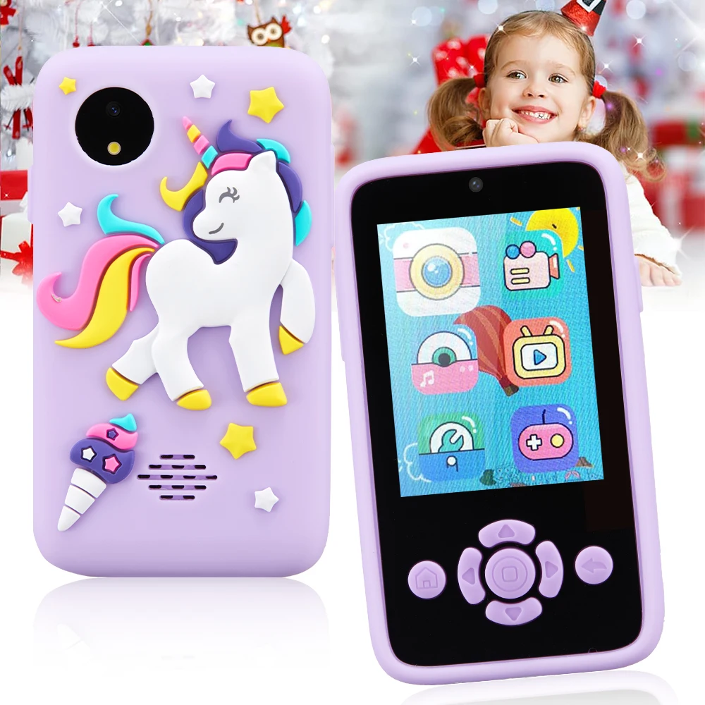 kids Smart Phone Toys MP3 Music Player Puzzle Games Baby Learning Toys for 3-8 years Old Girls Boys Best Birthday Chritmas Gifts