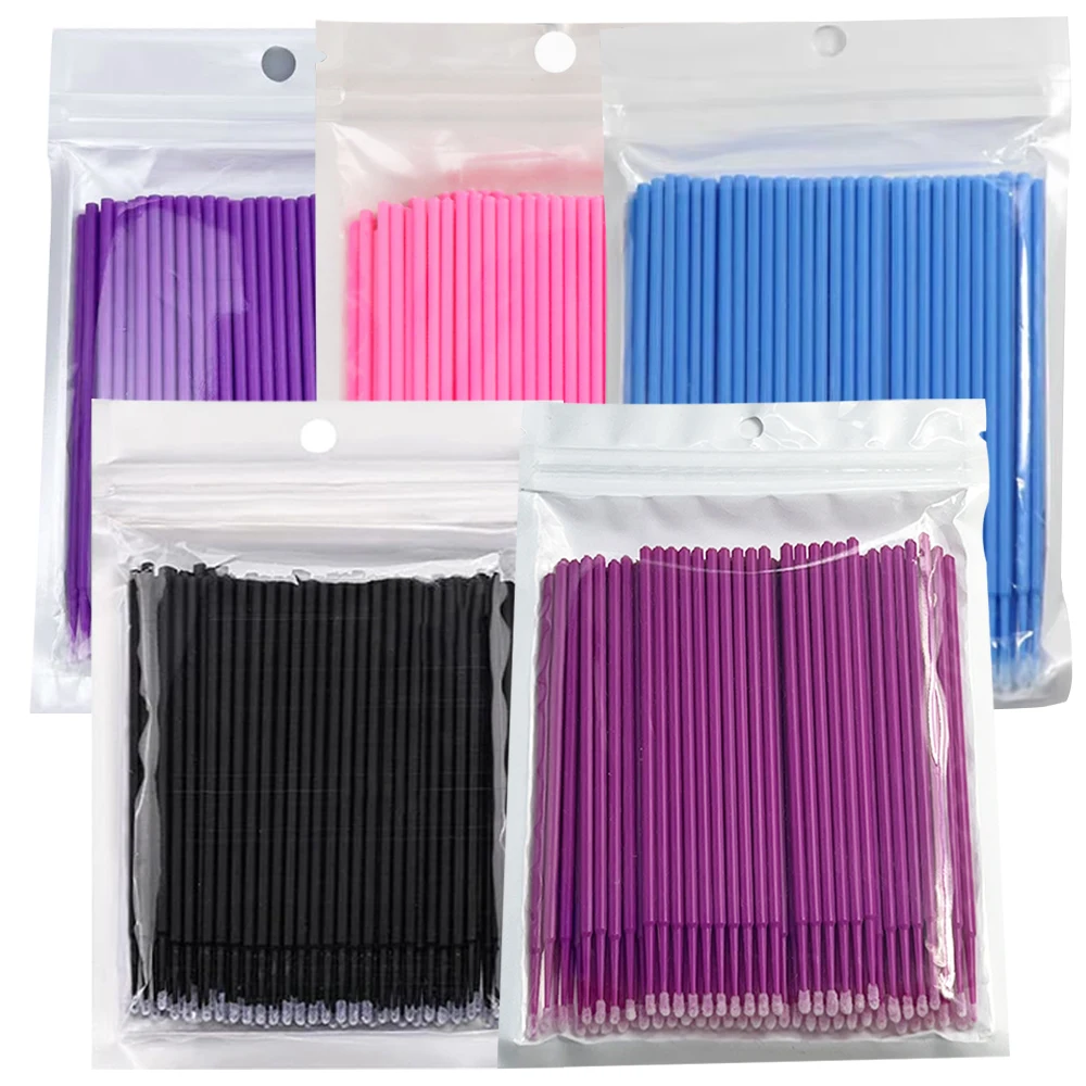 300 قطعة فرش صغيرة MicroBrush رمش تنظيف فرشاة لاش تمديد المتاح أداة فردية لإزالة الرموش مسحة #1