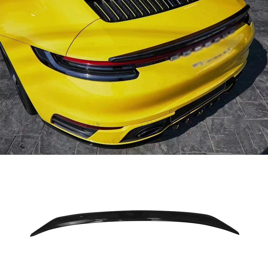 

Real Carbon Fiber Rear Ducktail Spoiler For Porsche 911 992 Carrera 4 S 2019-2020 Rear Trunk Wing Spoiler