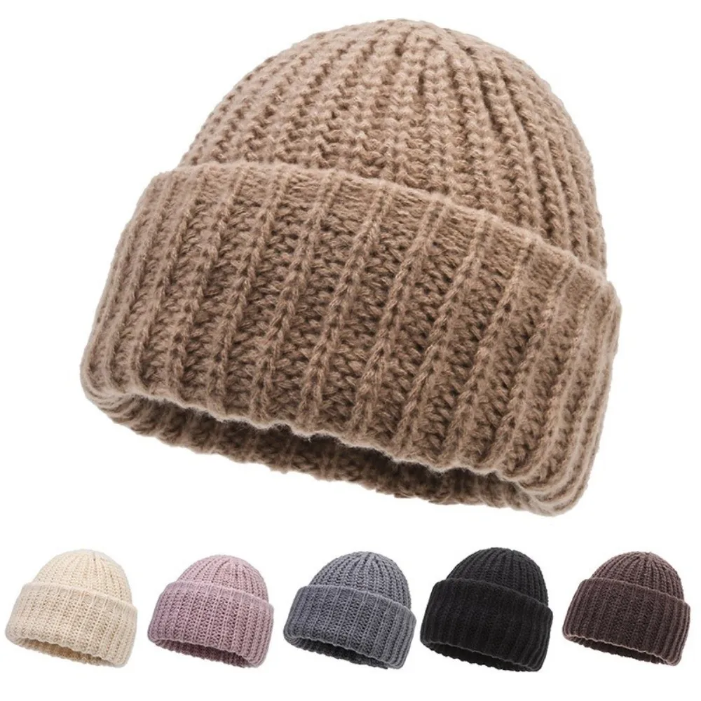 Einfarbige Winter-Sturmhaube Winddichter Nackenwärmer Vollgesichts-Pullover-Mütze Ohrenschutz-Mütze Ohrenklappen-Ski-Strickmaske – Detail 8