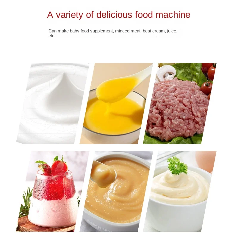 

Household electric multi-function mixer, plastic container with variable speed button, suitable for household use