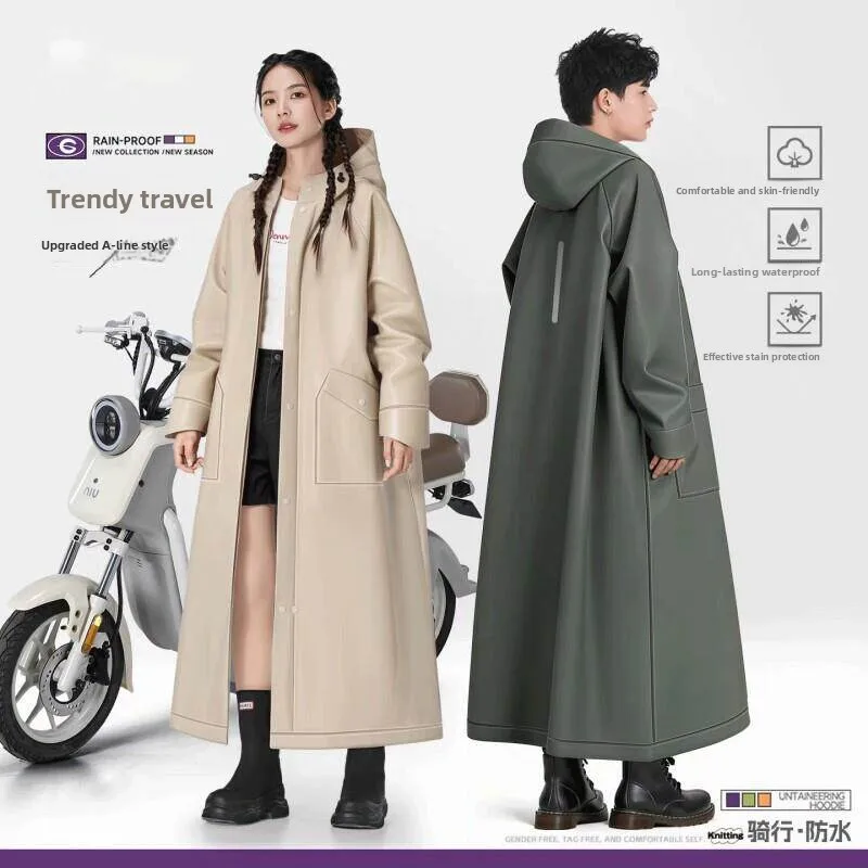 

Long Vehicle Raincoat Full Body Adult Outerwear Men's Style for Cycling Delivery Boys And Girls Suitable Single Person