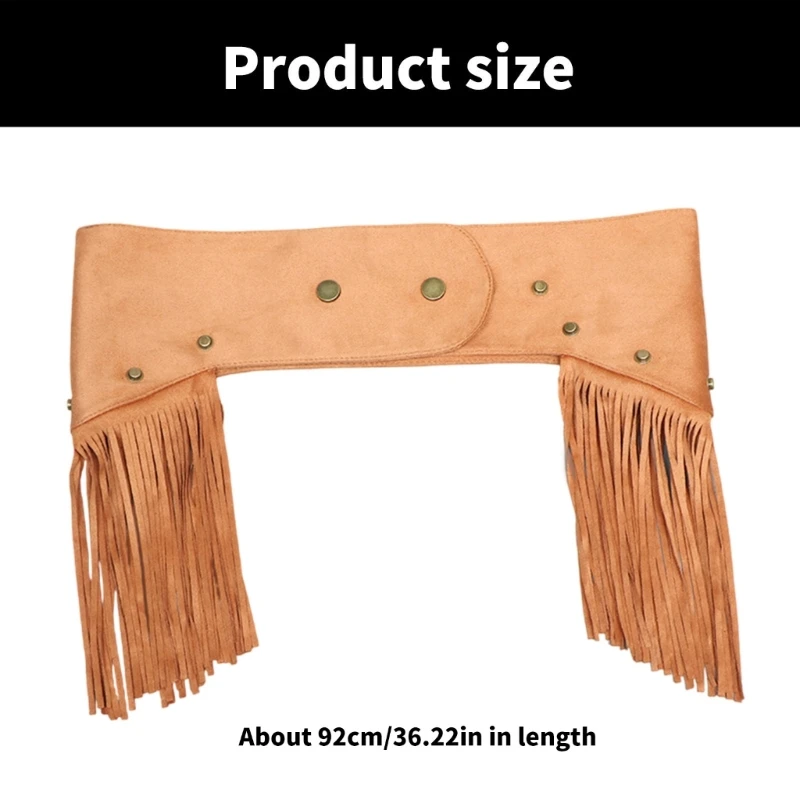 Hot Girl Belt Cowgirl Punk Taille Belt Grunge Fringe voor Music Festival Drop shipping