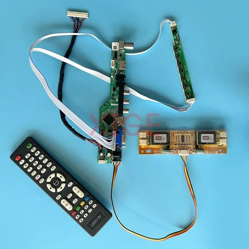 Плата драйвера для ЖК-экрана M190MWW1 M190A1 MT190AW01 MT190AW02 1440*900 VGA + HDMI + AV + USB + ИК-дисплей 4CCFL ТВ аналоговый 30-контактный LVDS Комплект «сделай сам»