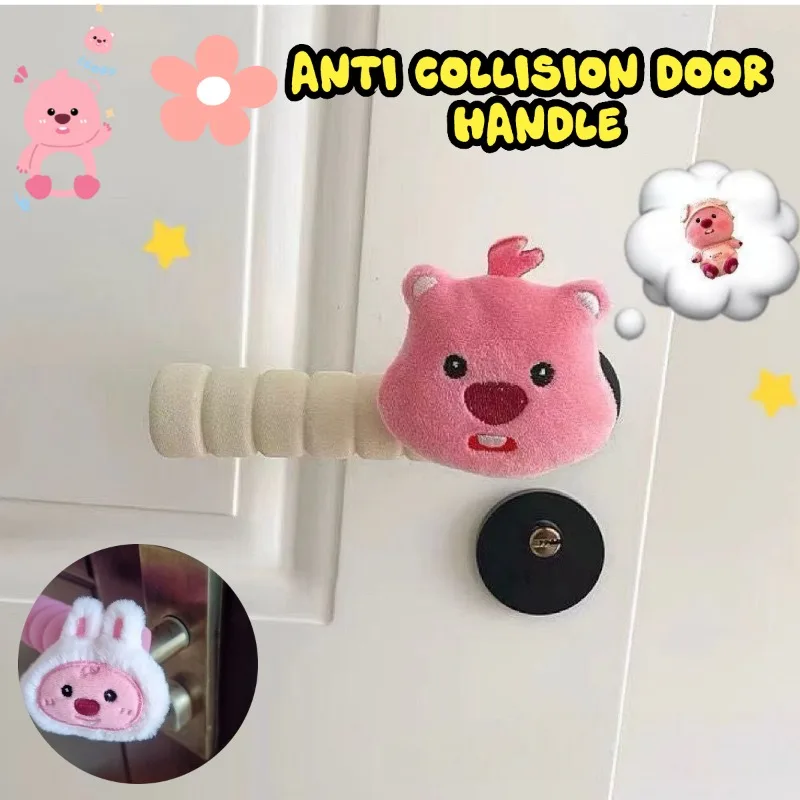 

Набор защитных накладок на дверные ручки Loopy Little Beaver: креативный мультяшный дизайн, защита от ударов, для дома и спальни