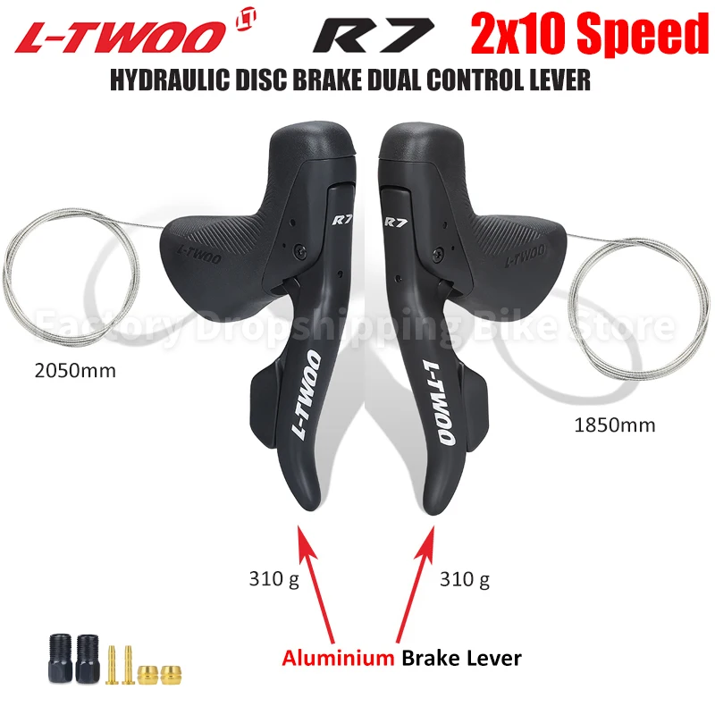 LTWOO R7 Road Bike Hydraulic Disc Brake Shifters 2x10 Speed Aluminum Alloy Dual Control Lever Original Bicycle Parts