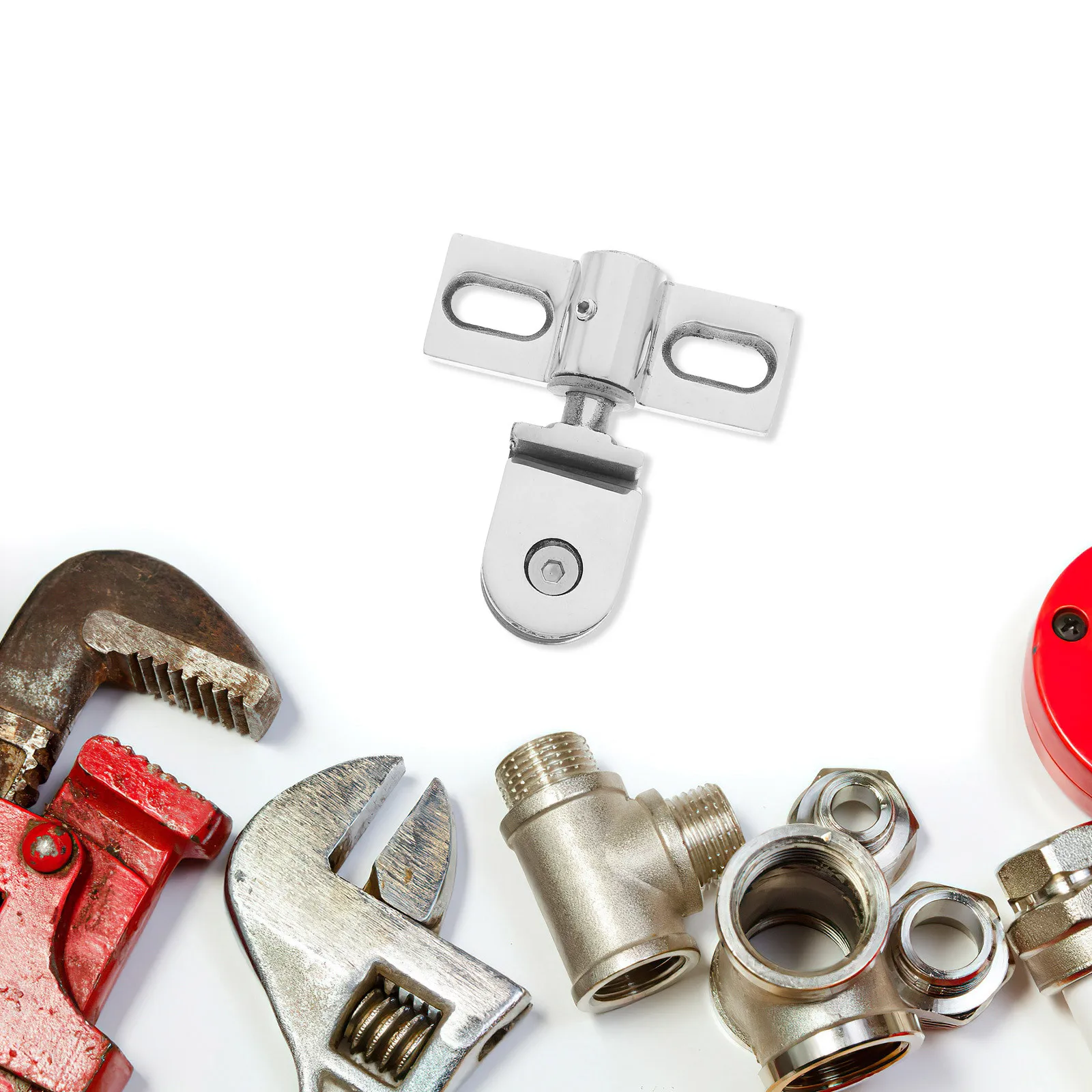 

1Set Glass Shower Door Pivot Hinge Stainless Steel Thickened Metal Double Directional Shower Door Hardware Hinge