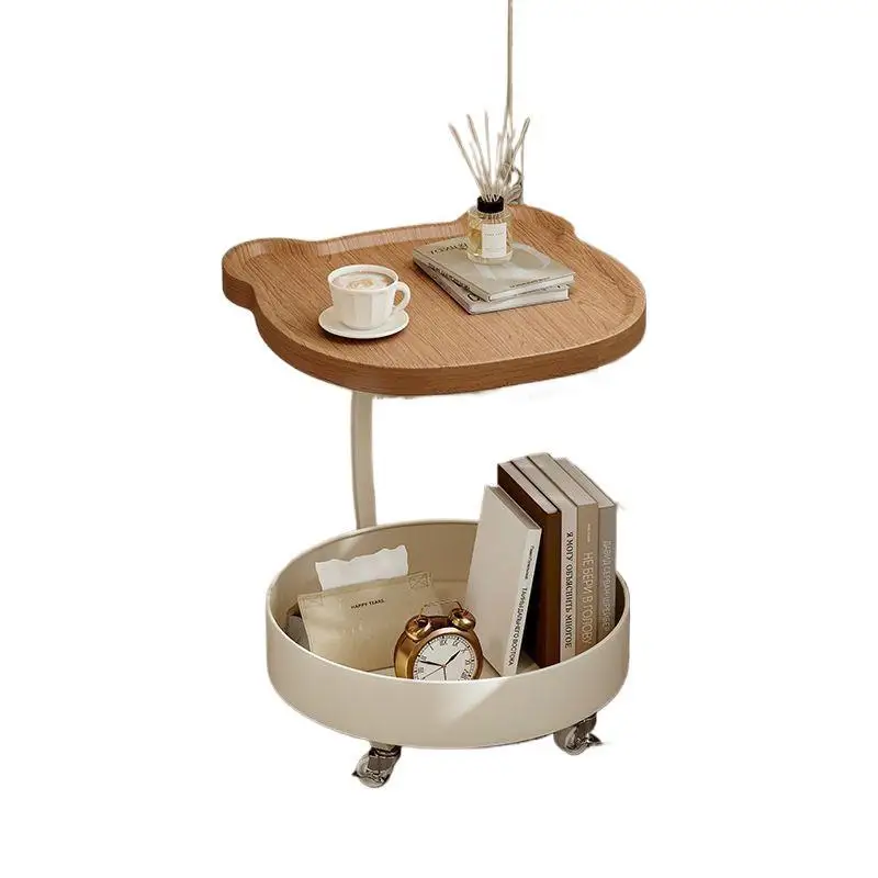 

Cream wind sofa side table mobile living room household modern simple creative