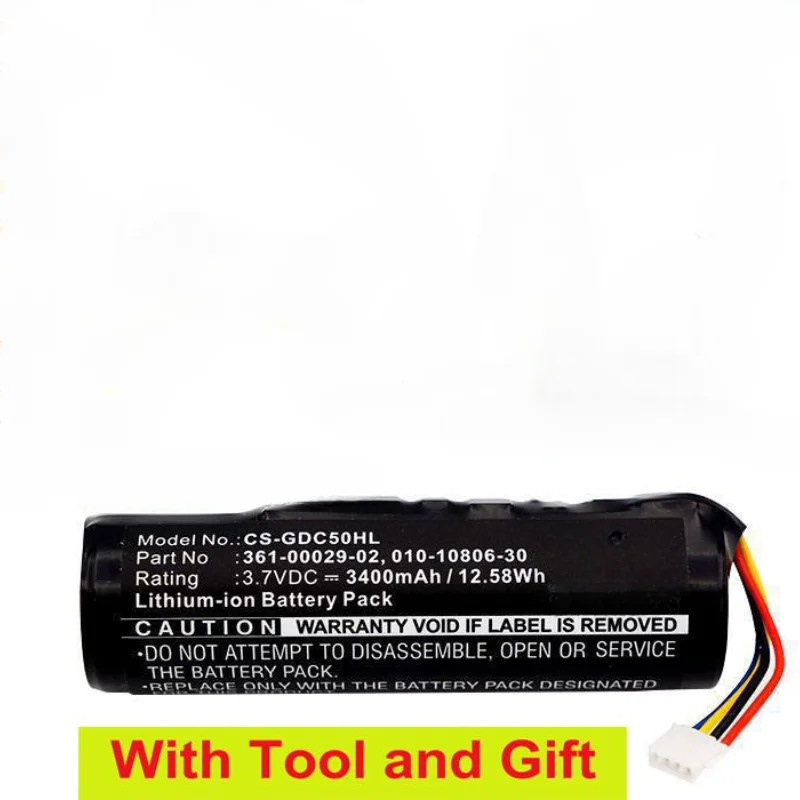 Battery 361-00029-02 for Garmin Alpha 100, DC50, GAA002, GAA003, GAA004, T5, TT10, TT10 Dog Device, TT15 2200mAh