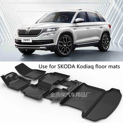 Use for Skoda Kodiaq car carpet Skoda Kodiaq car floor mats Skoda Kodiaq Full Set Trim to Fit For Kodiaq waterproof floor mats