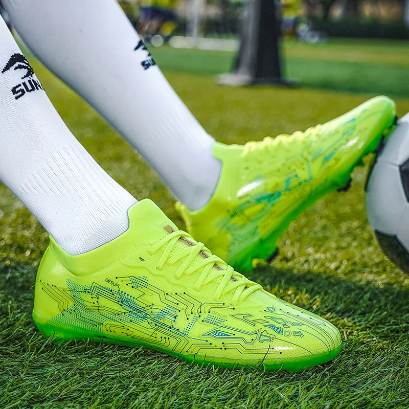 

Мужские футбольные бутсы высокого качества, профессиональные футбольные бутсы AG/FG, детские противоскользящие тренировочные футбольные бутсы, высокие бутсы