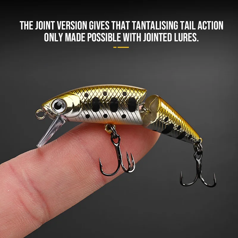 BLUX DR. Minnow Joint 50S Swimbait 50mm 3.2g Tonący wobler Przynęta wędkarska Sztuczna twarda przynęta na szczupaka Bass Trout — zdjęcie 5