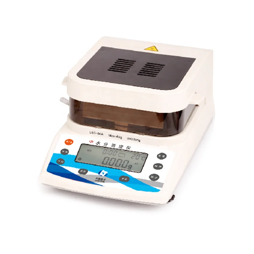 

50g 0.0001g Rapid Moisture Meter Laboratory Halogen Moisture Analyzer With LCD Color Touch Screen