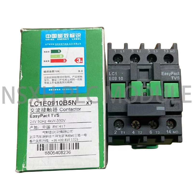 New LC1E0910B5N EasyPact TVR three-pole AC contactor DH3 1NO 4KW 9A 24V