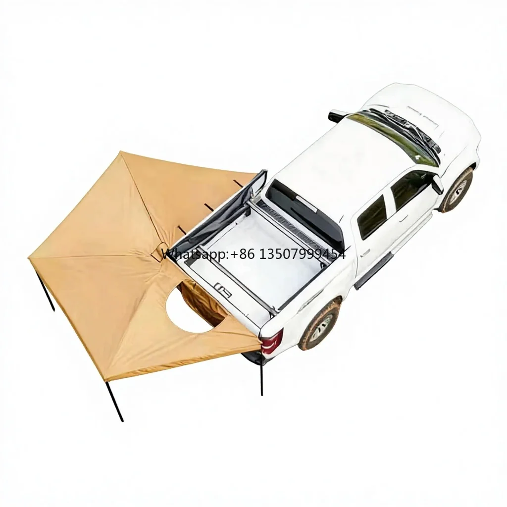 

Customized 270 Degree Car Awning 2m 2.5m Radius Waterproof Aluminum Roof Shade for 4WD Offroad 600D Oxford Fabric