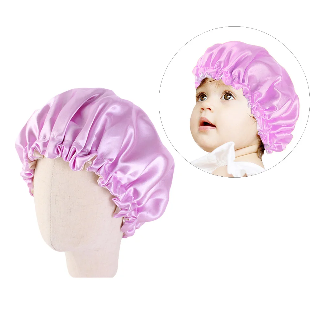 

1Pcs Kids Adjustable Double Layer Sleeping Hat Elastic Hair Cover for Sleep and Shower