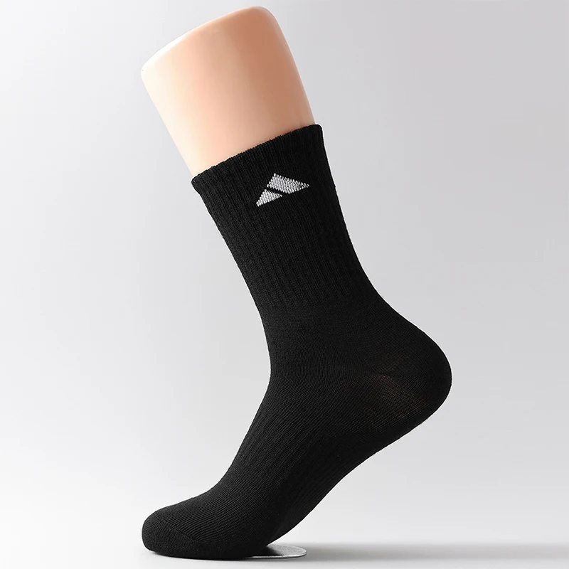 20 쌍 남성용 하이 웨이스트 솔리드 유니섹스 스포츠 양말 블랙 화이트 통기성 Mid-Calf 캐주얼 올 시즌 단순 다용도