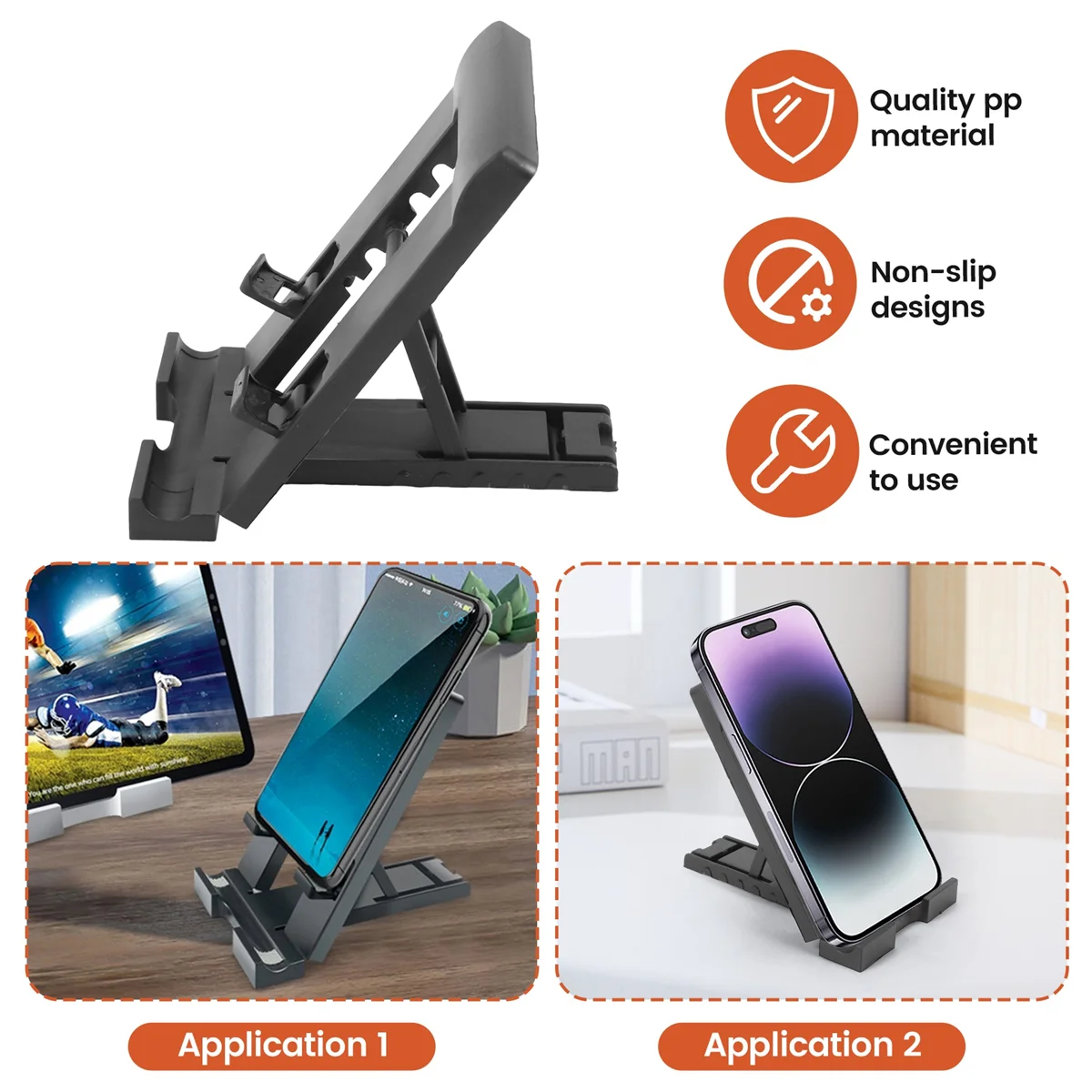 FZFZ デスクトップ タブレット コンピューター スタンド 多段階折りたたみ式 ポータブル デスクトップ 学生学習機スタンド (ブラック)