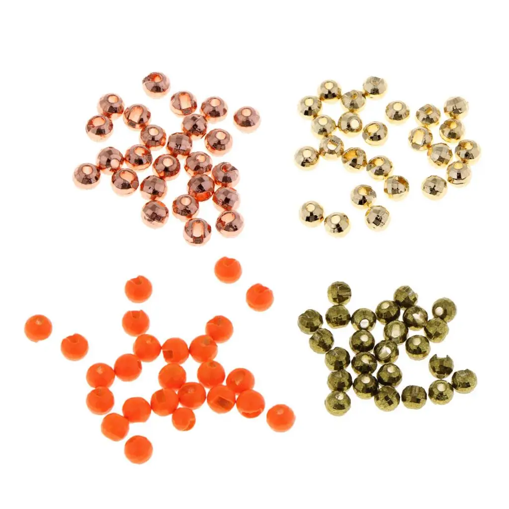 Tungsten Beads for Fly Tying Diamond Slotted Faceted Beads Material for Nymph Rigging and Streamer Flies