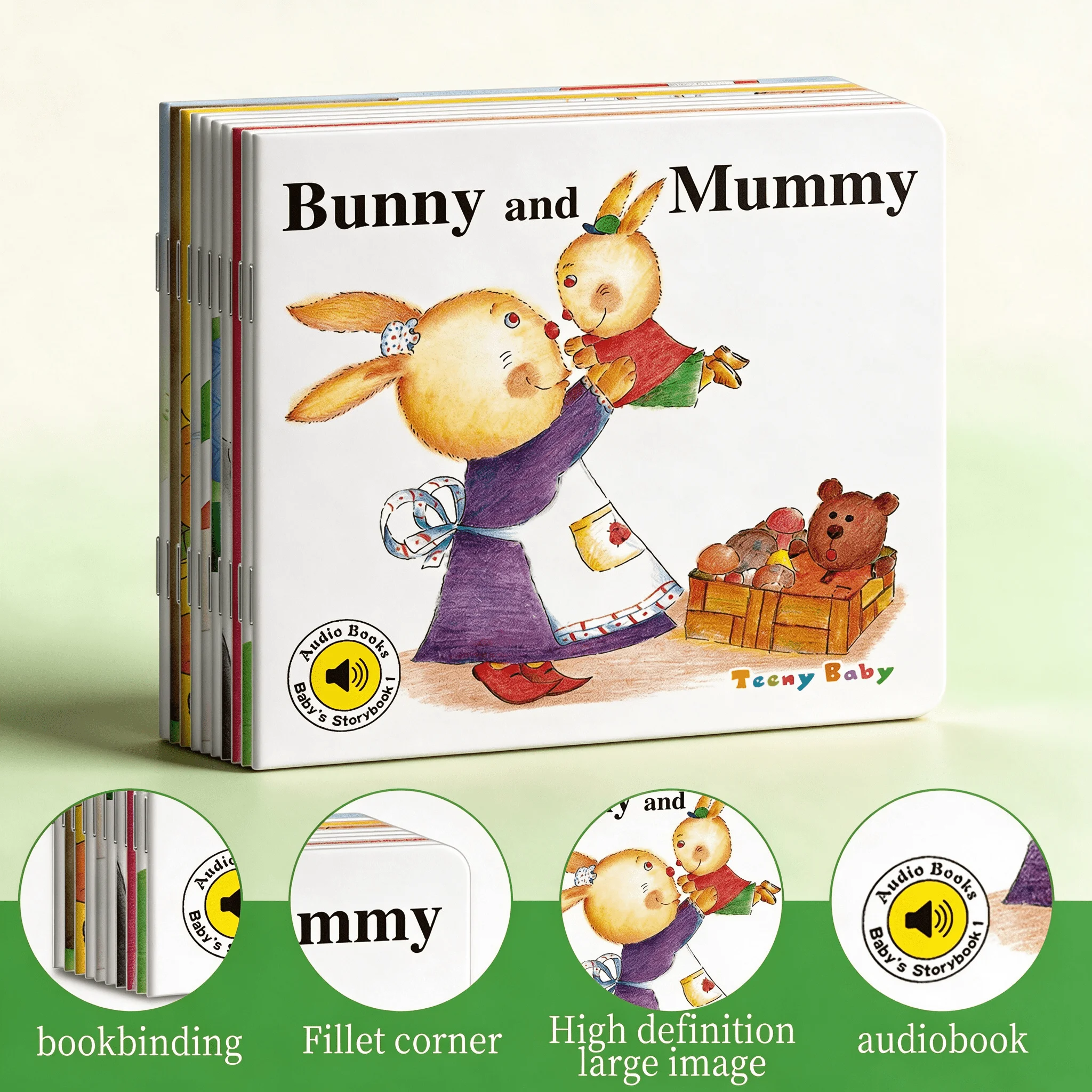A collection of 10 fun picture books with rich cartoon illustrations, interactive story reading, and a perfect reading gift set.