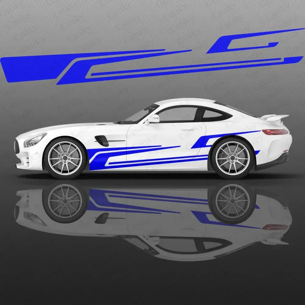 Racing Line Graphics Car Body Sticker Anime Itasha Vinyl Car Side Decal Sticker Car Decor Sticker Cars Protective Film
