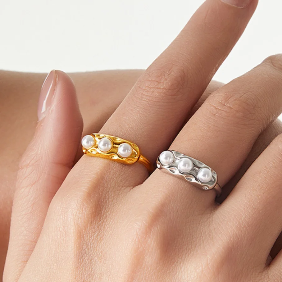 

Rare South Sea White Pearl Ring For Whomen Jewelry & 3 PCS PEARLS