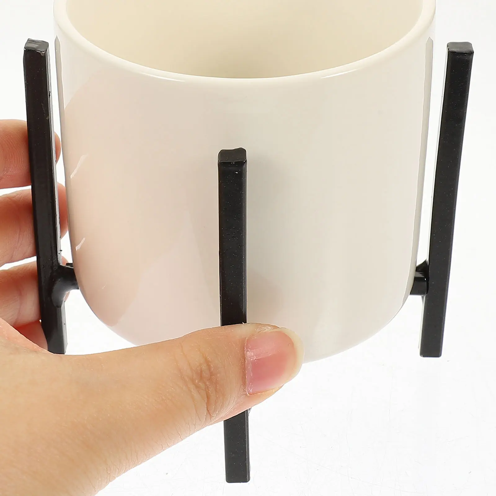 

Ceramic Chopsticks Storage Holder Spoon Utensil Holder Iron Stand Kitchen Cutlery Organizer Desktop Kitchen Supplies