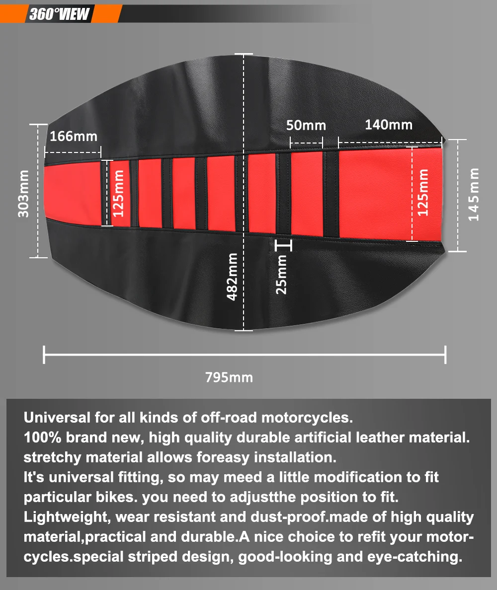 FOR YAMAHA TTR TDR 225 230 125 125L 150 250 600 240 XTZ250 XTZ125 WR400F TRICKER DT230 LANZA Dirt Pit Bike Seat Cushions Cover