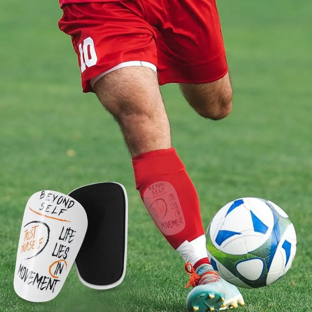 Espinilleras protectoras para piernas de fútbol, EVA, engrosamiento, absorción de golpes, tablero de vástago de entrenamiento, cubierta para piernas, espinilleras de fútbol ligeras