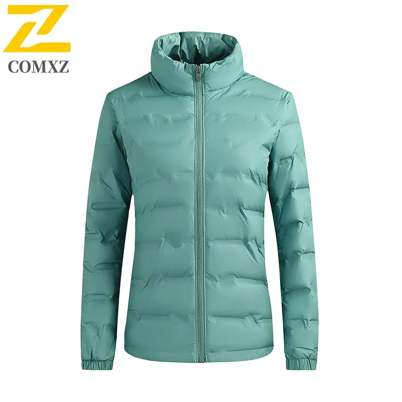 Men's Slim-Fit Spring Jacket Windproof Waterproof Lightweight Stand Collar Casual Outdoor Coat Breathable Quilted Puffer Style