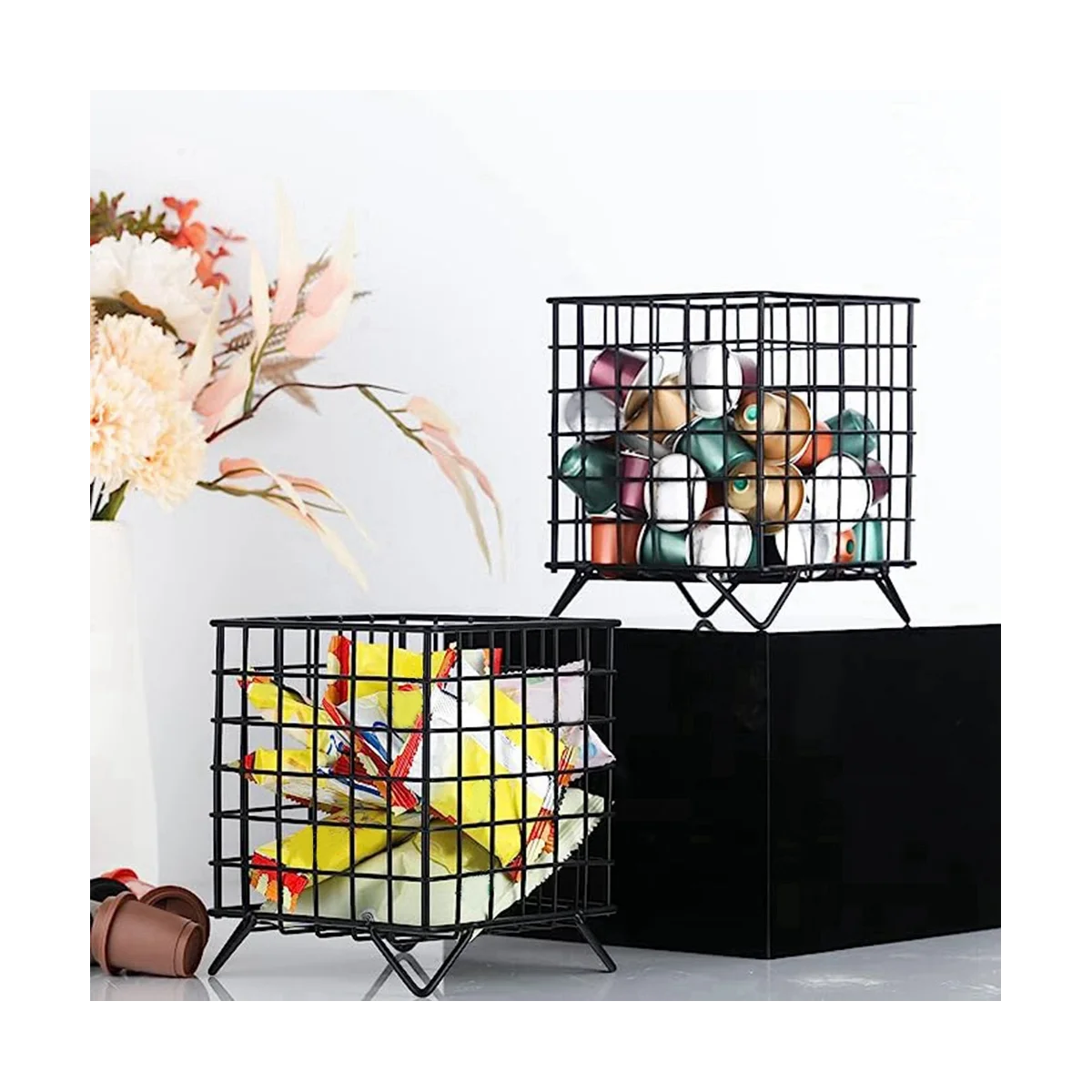 2 Kaffee pad halter, Kapazität k Getränke halter und Kaffee aufbewahrung organisator für Kaffees tations organisator