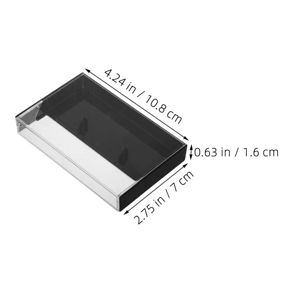 5Pcs Compact Vintage Cassette Tape Box Clear Plastic Storage Case for Audio Cassettes Tape Organizer Dustproof Collection Holder