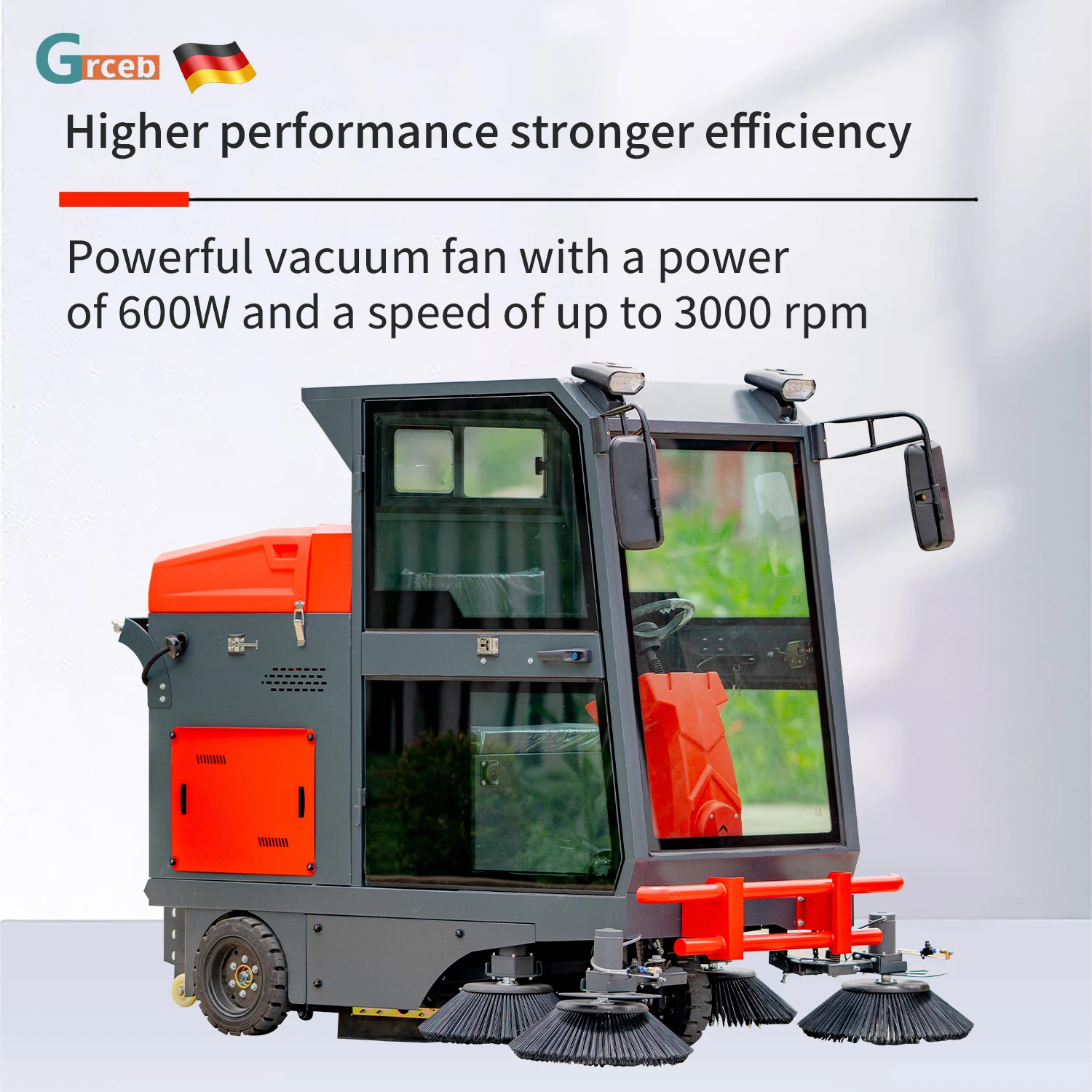 2100B Compact Electric Road Sweeper Used Ride On Street Cleaning Machine Print Shops Farms Core Components Brush Battery Engine