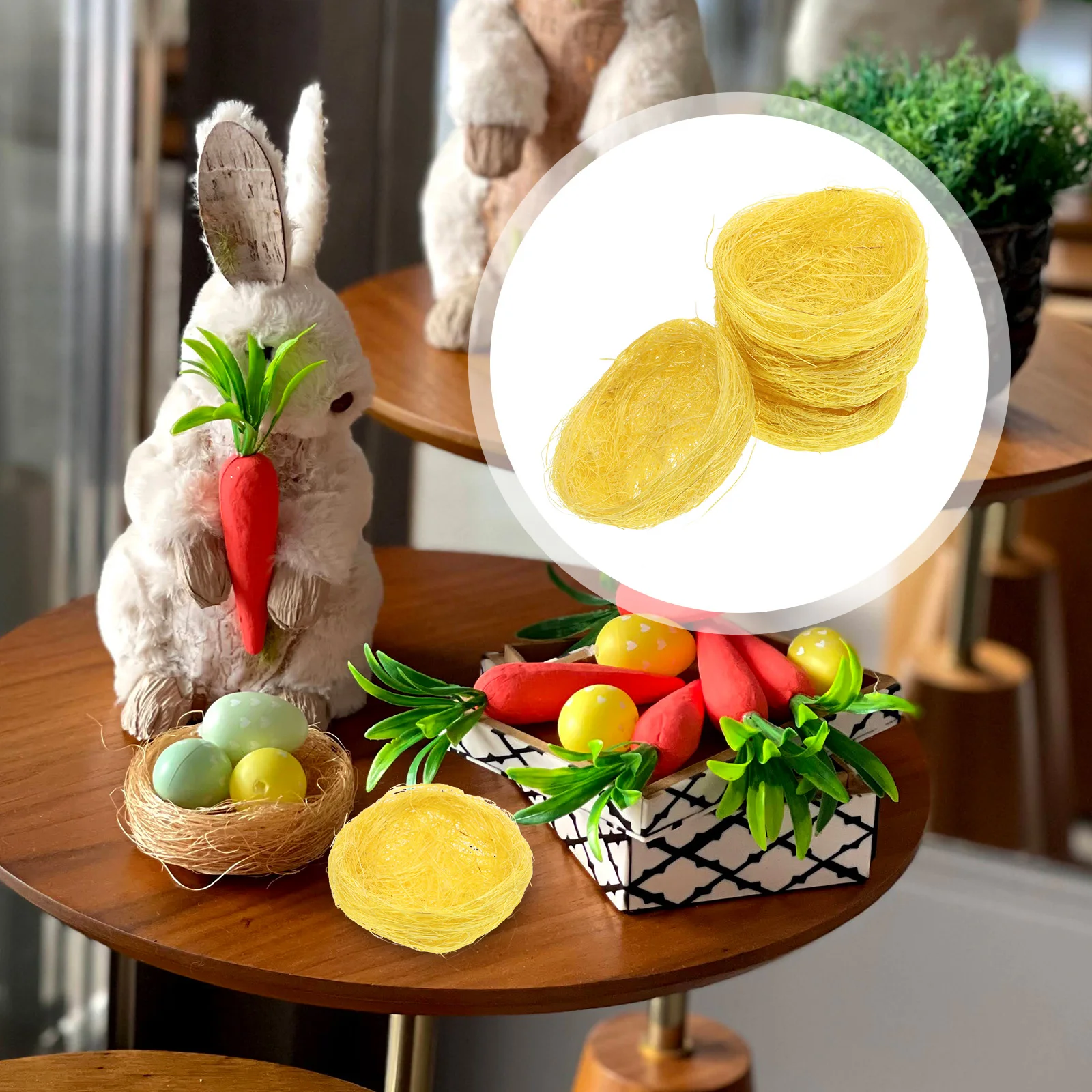 

4pcs Thickened Jute Bird Nest H crafted Durable Garden Decoration Nesting Bowls for Birds Placement Options Aviary Pet Supplies