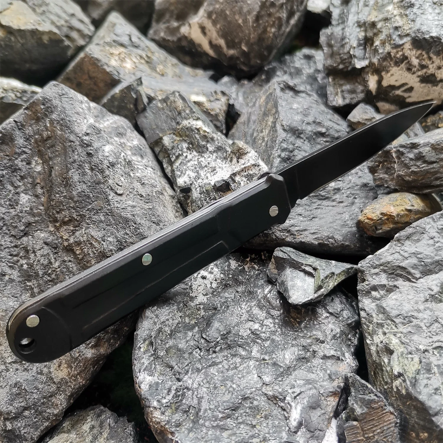 Coltello pieghevole da 5,9" con lama di durezza 58HRC, coltello tascabile compatto in acciaio inossidabile per EDC tattico, sopravvivenza all'aperto e campeggio